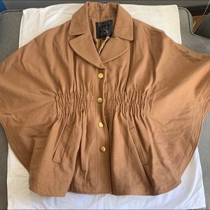 Hilary Bradley S Wool poncho in camel